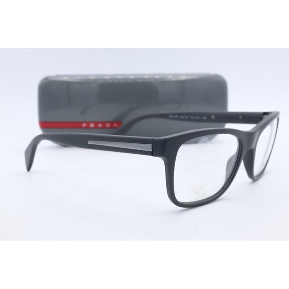 New Prada VPR 19P TV4-1O1 Matte Black Square Eyeglasses Clear Lenses 53mm - Picture 4 of 7